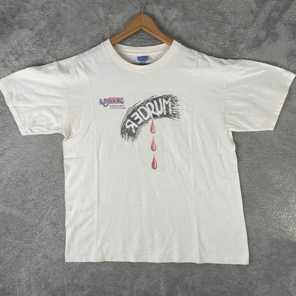 The Shining Redrum Shirt Mens Large‎ White Stanley Hotel Horror Movie Promo